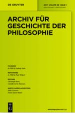 Archiv für Geschichte der Philosophie Abo