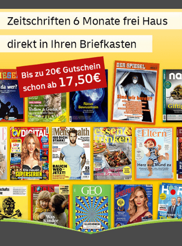 Bis zu 20,00 € Prämie bei allen Halbjahresabos des Leserservice